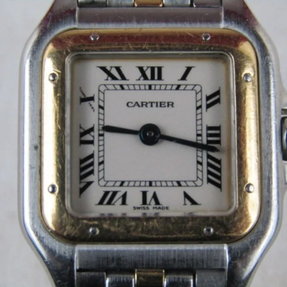 CARTIER GOLD AND SILVER LADIES WATCH - Picture 4 of 11